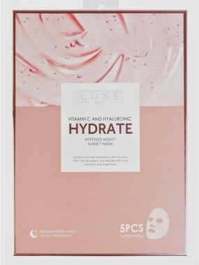 Manna Kadar Luxe Beauty Vitamin C & Hyaluronic Infused Sheet Mask - Rose Gold